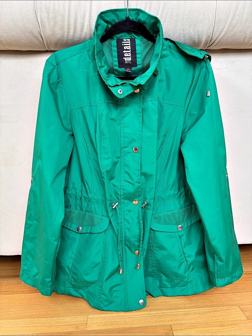 d.e.t.a.i.l.s INTL Women's Hooded Utility JacketGreen Large Like New